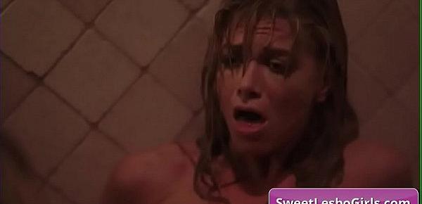 Sexy horny lesbian teens Chloe Cherry, Serene Siren finger fuck deep and lick pussies in the shower deep and tender